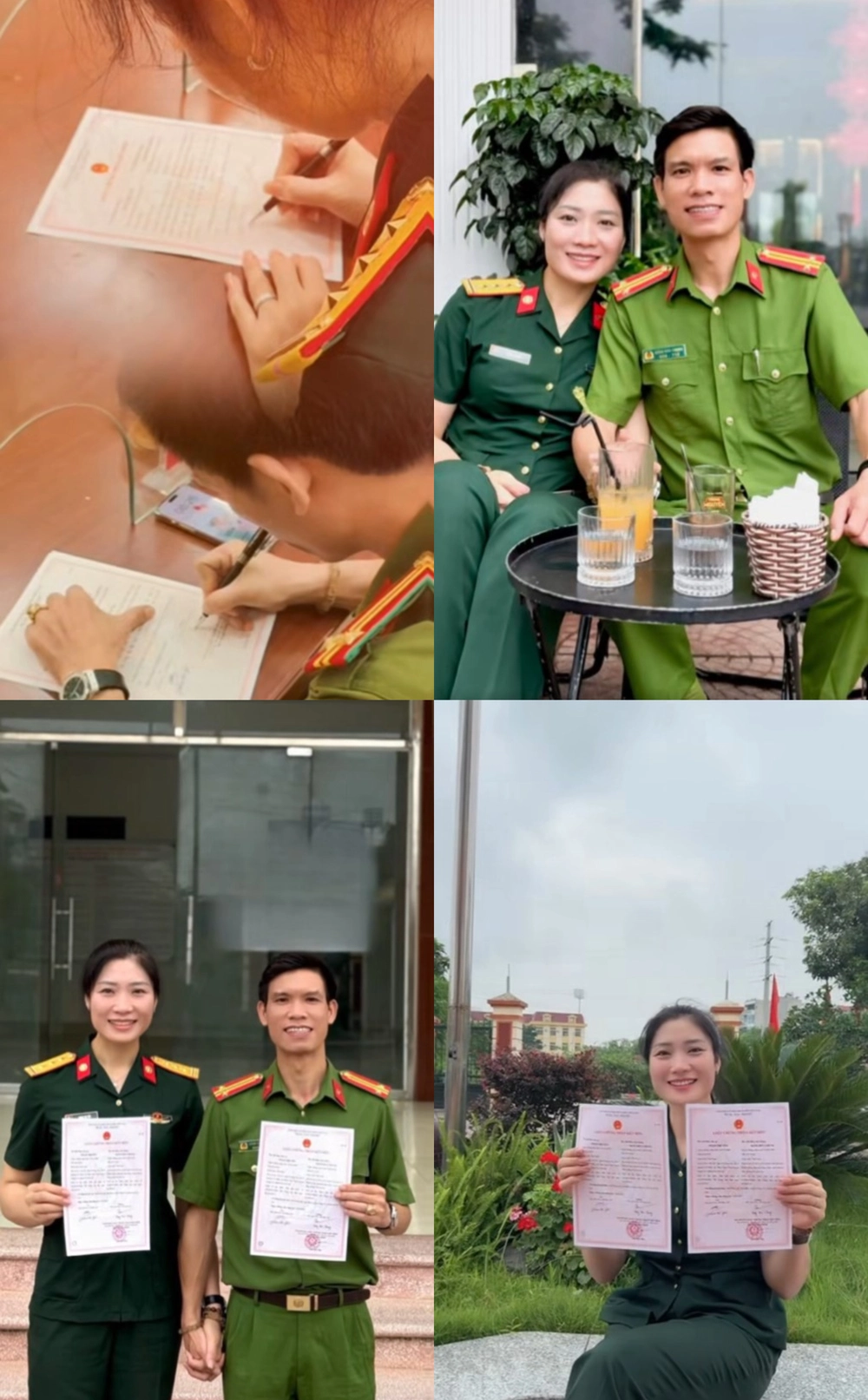 Hình ảnh trích từ video đăng ký kết hôn của cựu chủ công và chồng.